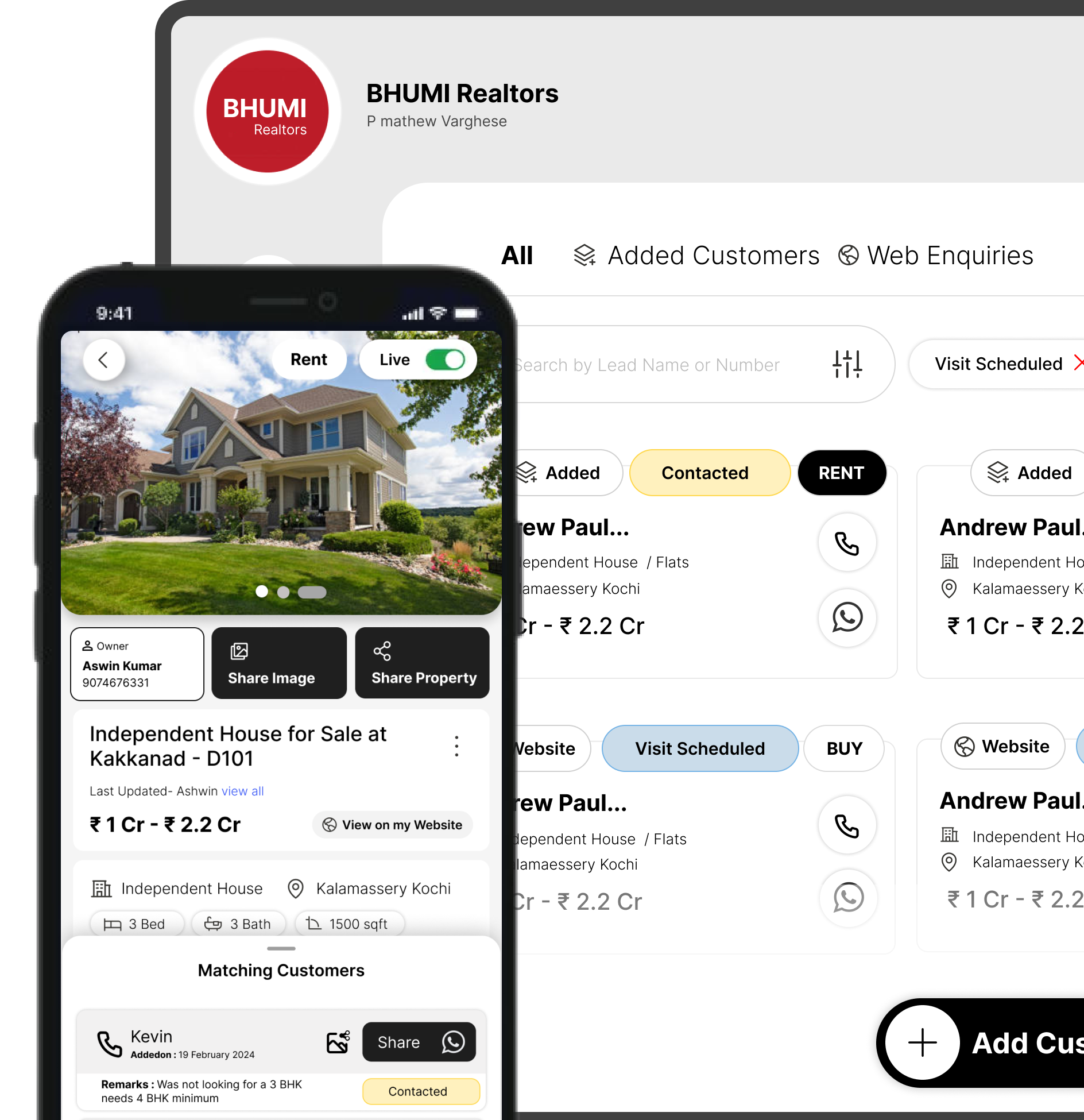 Realtor App Mockup